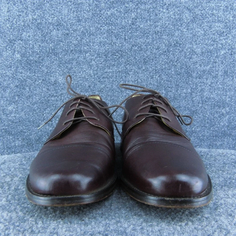 Bass & Co The Esser Men Derby Oxfords Shoes Brown Leather Lace Up Size 11 Medium